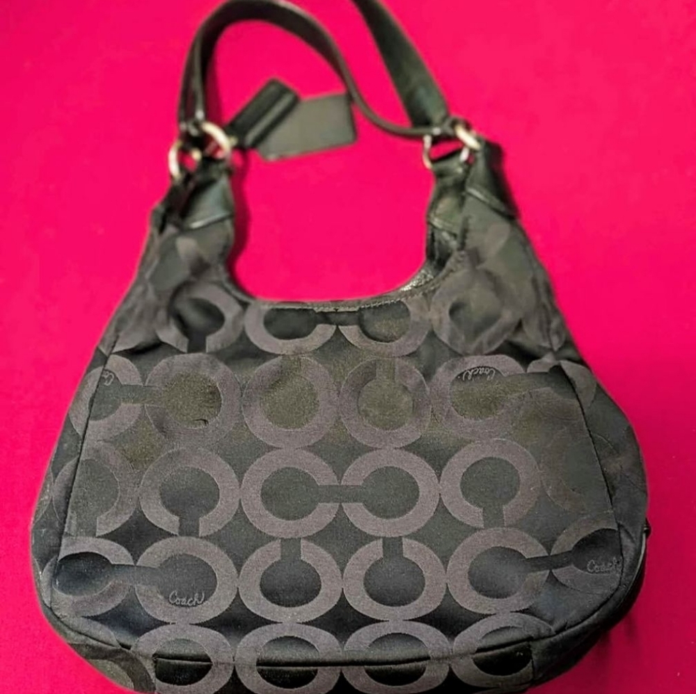 Coach Black Patterned Shoulder Bag Women's Coach Shoulder bag G1276-2115